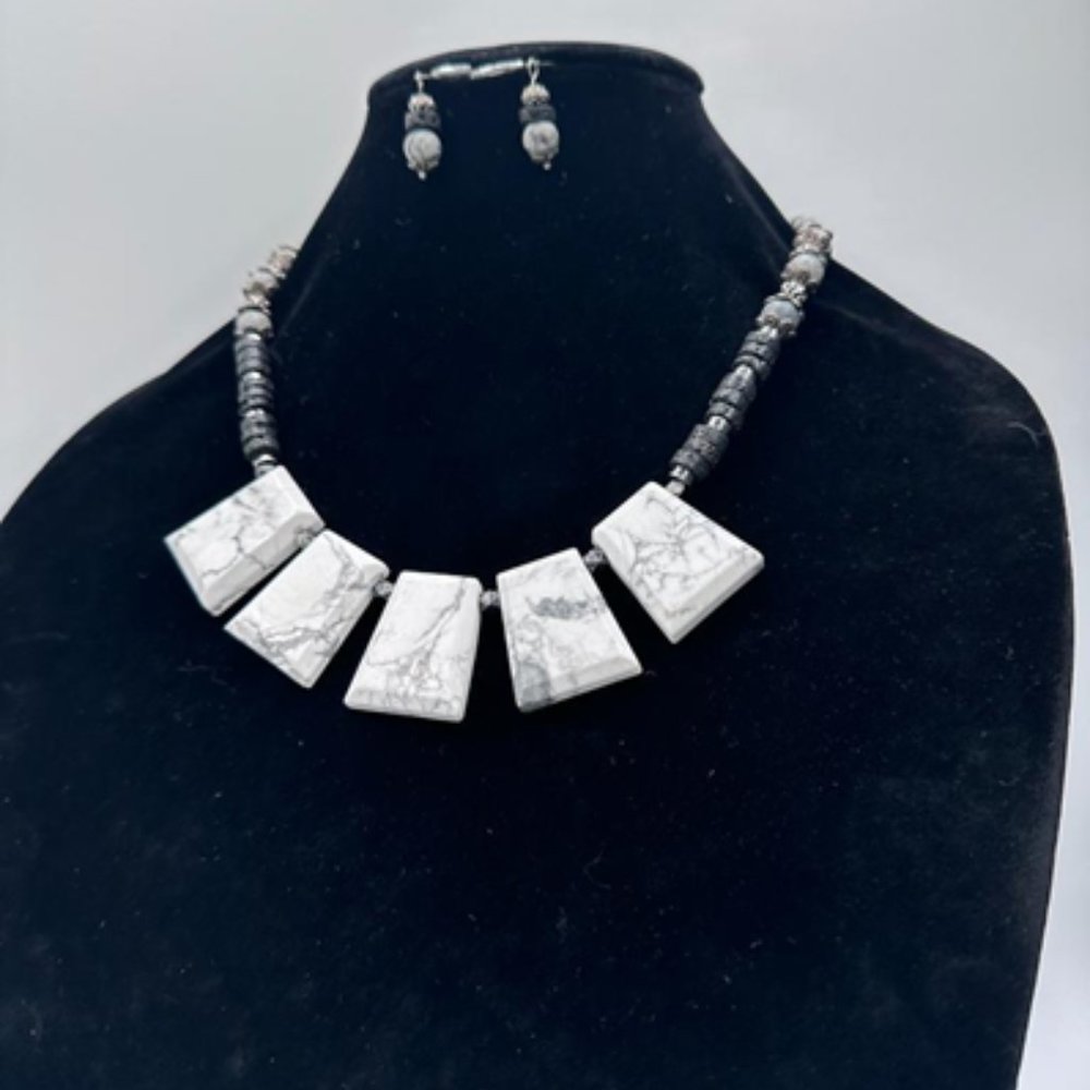 Necklace and earrings